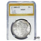 1883-CC Morgan Silver Dollar PGA MS64