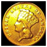 1871 $3 Gold Indian Princess Head HIGH GRADE