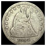 1844 Silver Seated Liberty Quarter NICELY CIRCULAT