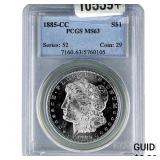1885-CC Morgan Silver Dollar PCGS MS63