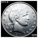 1911-S Barber Half Dollar CHOICE BU
