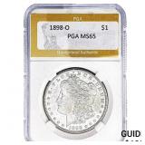 1898-O Morgan Silver Dollar PGA MS65