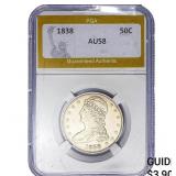 1838 Capped Bust Half Dollar PGA AU58