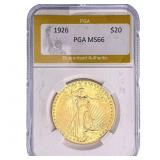 1926 $20 Gold Double Eagle PGA MS66