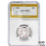 1935 Washington Silver Quarter PGA MS65