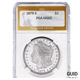 1879-S Morgan Silver Dollar PGA MS65