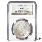 1878 8TF Morgan Silver Dollar NGC MS63