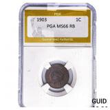 1903 Indian Head Cent PGA MS66 RB