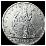 1853 Arrows Seated Liberty Half Dollar CLOSELY UNC
