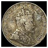 1909 Canada Silver 10 Cents NEARLY UNCIRCULATED