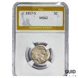 1917-S Buffalo Nickel PGA MS62