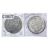 [2 Coins] 1884-1891 Morgan Silver Dollar