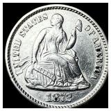1872 Seated Liberty Silver Half Dime CLOSELY UNCIR