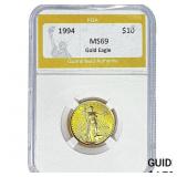 1994 1/4oz $10 Gold Eagle PGA MS69