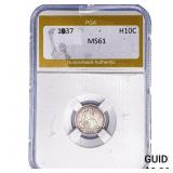 1837 Seated Liberty Half Dime PGA MS61