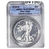 2013-W Silver Eagle ANACS EU70 DCAM