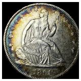 1861 Seated Liberty Half Dollar CLOSELY UNCIRCULAT
