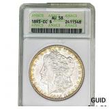 1893-CC Morgan Silver Dollar ANACS AU58