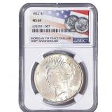 1922 Silver Peace Dollar NGC MS64