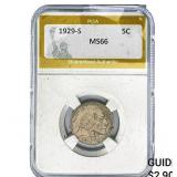 1929-S Buffalo Nickel PGA MS66