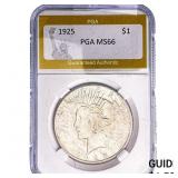 1925 Silver Peace Dollar PGA MS66
