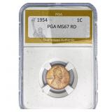 1954 Wheat Cent PGA MS67 RD