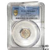 1885 Austria Copper 5/10 Kreuzer PCGS MS64 RD