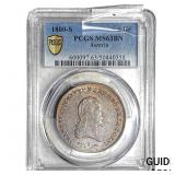 1880-S Austria Copper 6 Kreuzer  PCGS MS63 BN