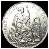 1930 Peru Silver Un Sol UNCIRCULATED