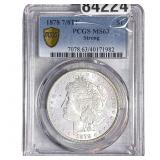 1878 7/8TF Morgan Silver Dollar PCGS MS63 Strong