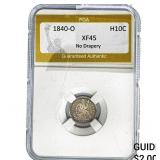 1840-O Seated Liberty Half Dime PGA XF45 No Draper