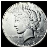 1928-S Silver Peace Dollar NEARLY UNCIRCULATED