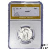 1929 Standing Liberty Quarter PGA MS65