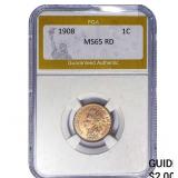 1908 Indian Head Cent PGA MS65 RD