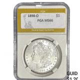 1898-O Morgan Silver Dollar PGA MS66
