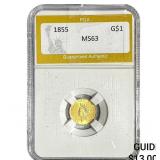 1855 Rare Gold Dollar PGA MS63