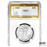 1945 Walking Liberty Half Dollar PGA MS67
