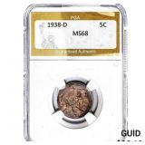 1938-D Buffalo Nickel PGA MS68