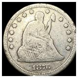 1876 Seated Liberty Quarter NICELY CIRCULATED