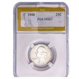 1948 Washington Silver Quarter PGA MS67
