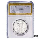 1945 Walking Liberty Half Dollar PGA MS65