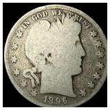 1896-O Silver Barber Quarter NICELY CIRCULATED