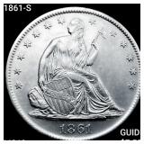 1861-S Seated Liberty Half Dollar
