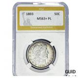 1893 Barber Half Dollar PGA MS63+ PL