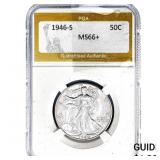 1946-S Walking Liberty Half Dollar PGA MS66+