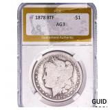 1878 8TF Morgan Silver Dollar PGA AG3