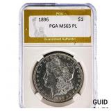 1896 Morgan Silver Dollar PGA MS65 PL