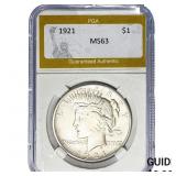 1921 Silver Peace Dollar PGA MS63