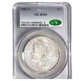 1882-O Morgan Silver Dollar CAC MS64