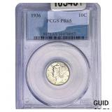 1936 Mercury Silver Dime PCGS PR65